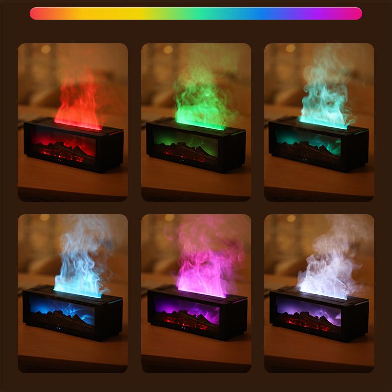 Six flame colors — multi-color ambient light modes
